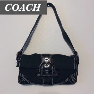 Coach purse black small clutch shoulder
